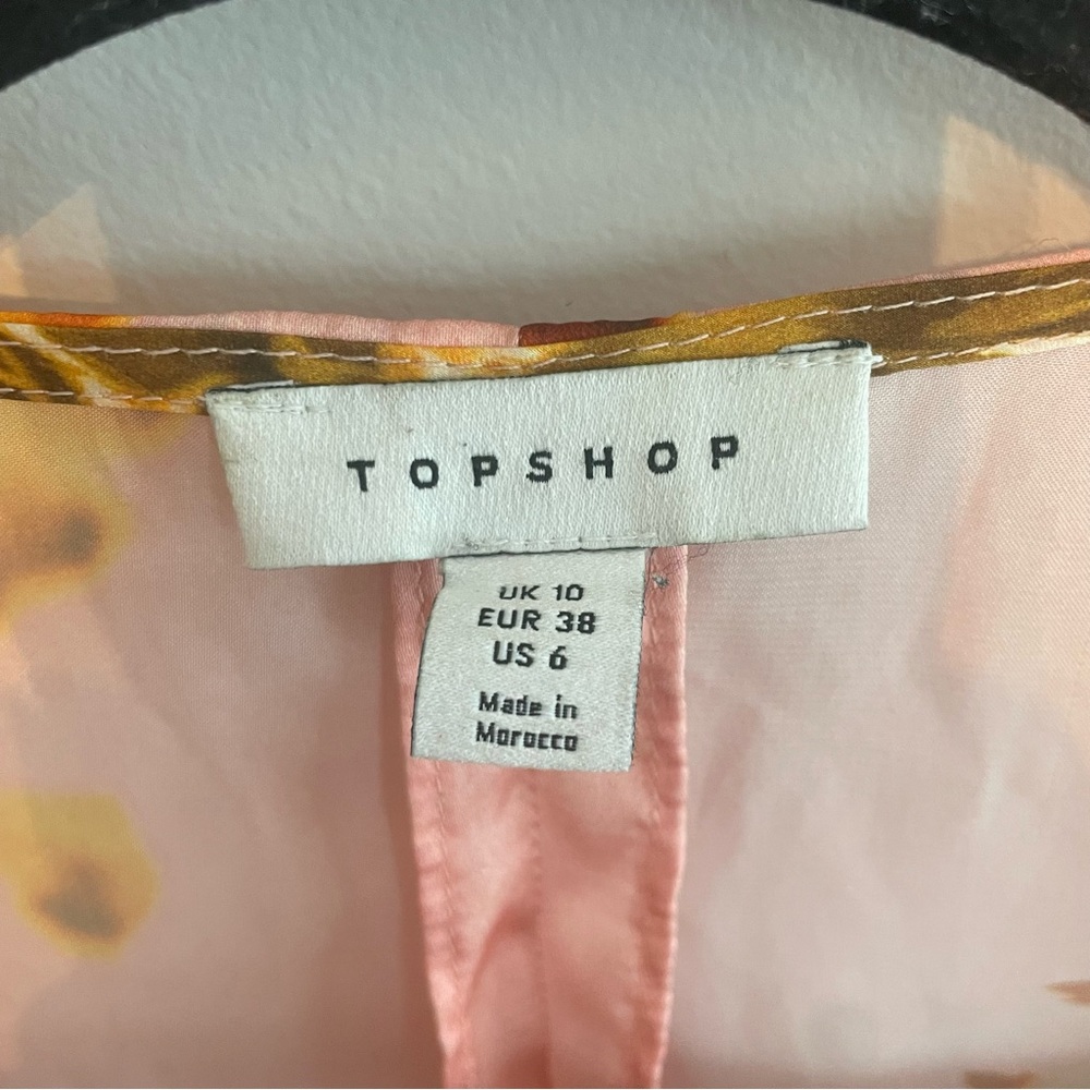 TOPSHOP Kimono Midi Wrap Dress in Floral Print Multi - Size 6 - Picture 8 of 9